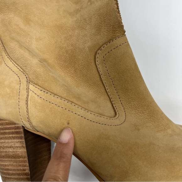 UGG Thames Nubuck Suede Leather Foldover Heeled Ankle Boots Bootie Size 10 Tan - Picture 13 of 14